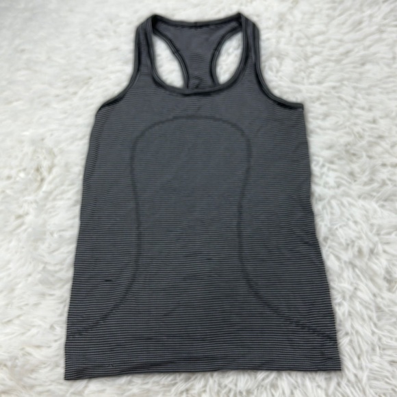 Lululemon Swiftly Tech Tank Hyper Stripe Black White - Picture 1 of 4